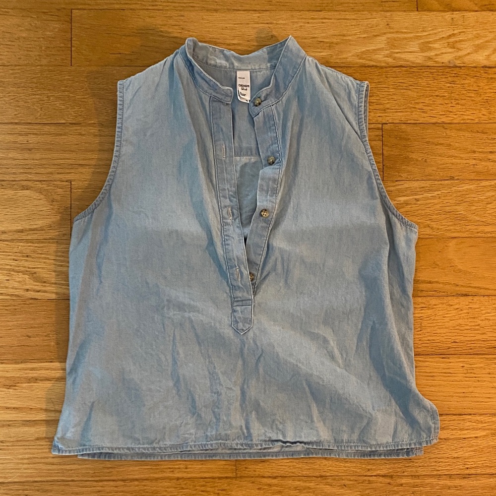 American Apparel Light Blue Sleeveless Blouse